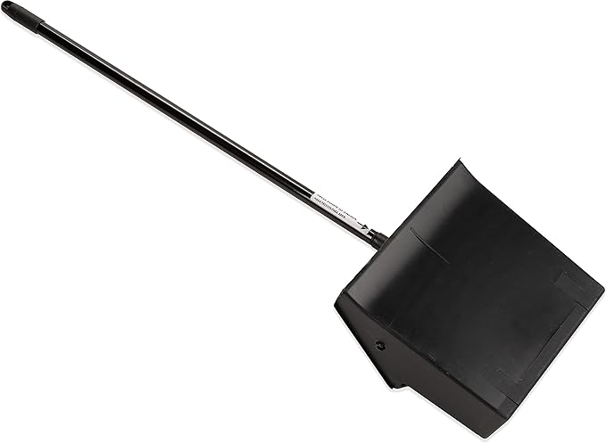 Carlisle FoodService Products Duo-Pan Upright Dust Pan Essential Cleaning Tools for Home and Commercial Use, 30", 1 Count, Black