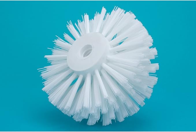 SPARTA Industrial Tank Brush Head Pipe Brush Head, Drain Brush with 3/4" Thread Hole (Handle Not Included) for Commercial Use, Plastic, 4.3 Inches, White (Pack of 2)