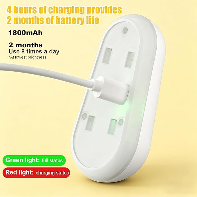 Self Cleaning UV Toilet Sanitizer Light, Motion-Activated Toilet Cleaning Light, USB Rechargeable, Night Light Adhesive-Mounted for Shared Bathrooms, For Elderly