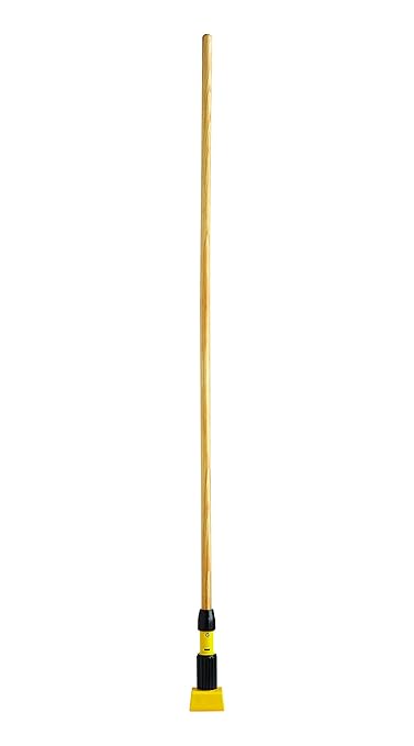 Rubbermaid Commercial Products Gripper 60" Wood Wet Mop Handle, Natural, for Professional/Industrial Floor Cleaning, Compatible with 5" Headband Mops