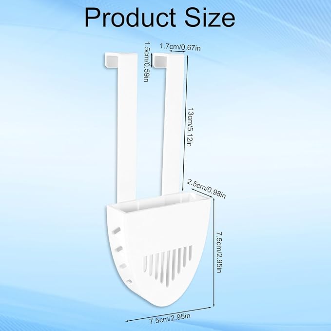 2 Sets Toilet Tank Tablet Holder, Hanging Toilet Bowl Carrier Hook Tablet Holder Hanger Bracket Caddy Avoids Dissolved from Polluting Water Tank Cleaning