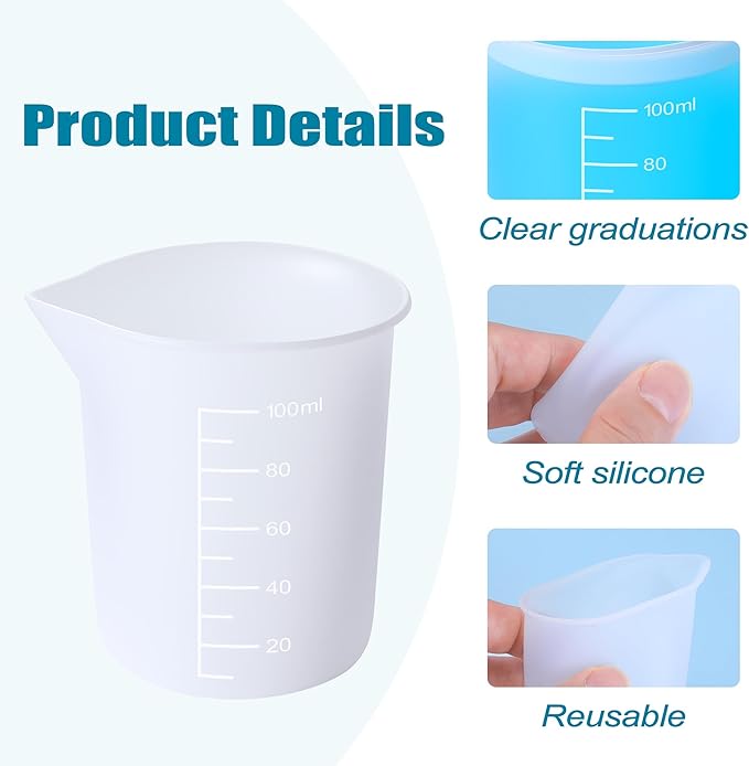 2PCS Silicone Laundry Detergent Cup, Durable Silicone Dispenser Cups, Reusable Laundry Detergent Measuring Cup for Liquid, Flexible Washable Liquid Measuring Cups for Home, Dormitory, Hotel
