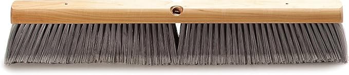 SPARTA 4501423 Flo-Pac Flagged Fine Floor Sweep, Polypropylene Bristles, 24" Block Size, 3" Bristle Trim, Gray