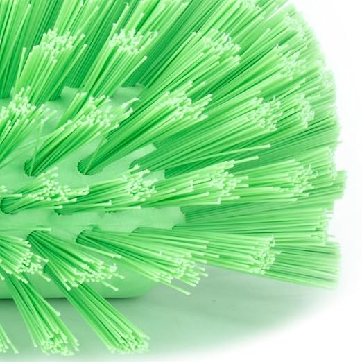 SPARTA Tank and Kettle Scrub Brush Heavy-Duty Tile Brush, Color-Coded and Handle Compatible (Sold Separately) for Optimal Access In Spacious Containers, Plastic, 5.5 X 9.5 Inches, Lime