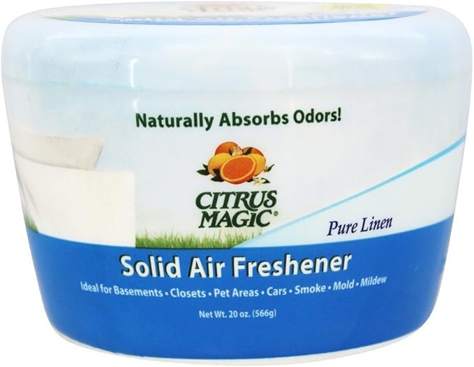 Citrus Magic Odor Absorbing Solid Air Freshener, Pure Linen, 20-Ounce