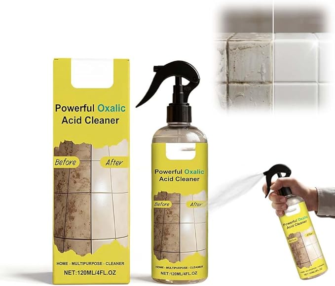 Powerful Oxalic Acid Cleaner, 2026 New Oxalic Acid Cleaner for Bathroom,120ml, Spray Bottle, Suitable for Cleaning Bathrooms, Toilets, and Floors (1PCS)