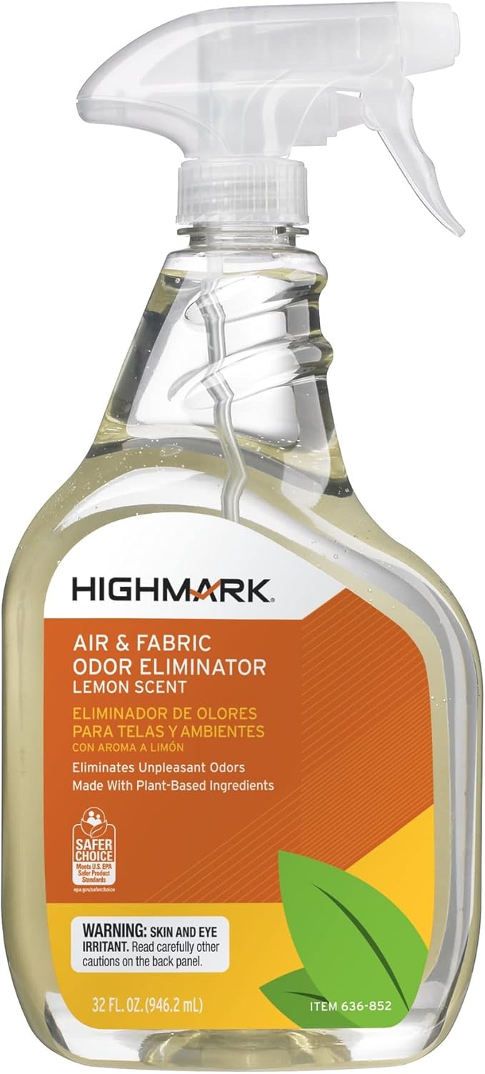 Highmark® Air & Fabric Odor Eliminator Spray, Lemon Scent, 32 oz