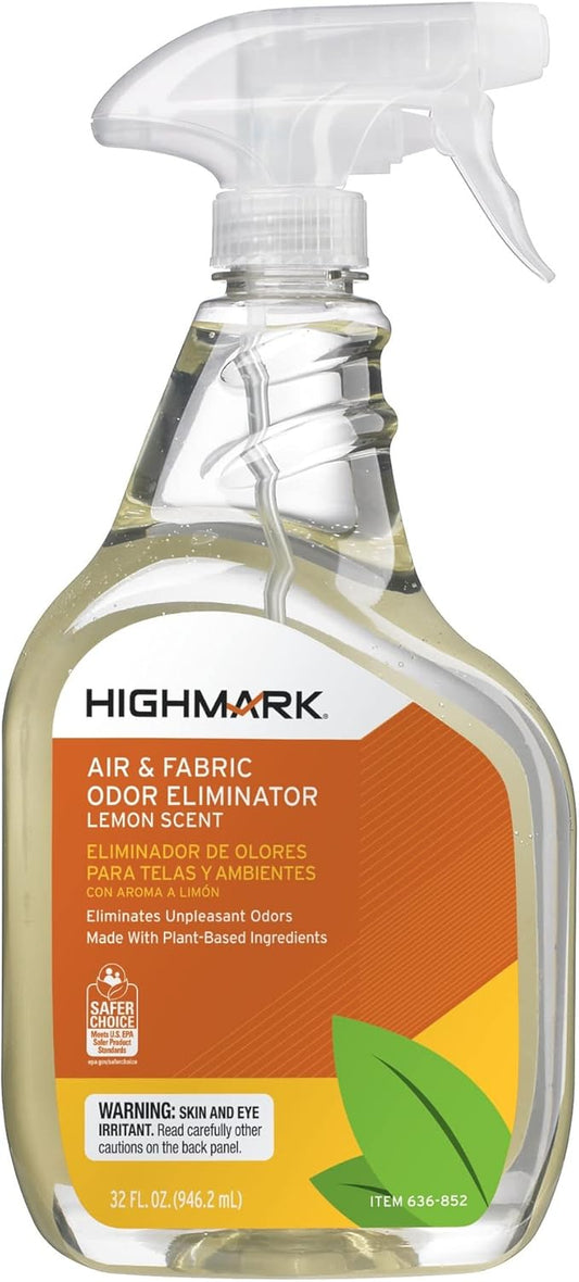 Highmark® Air & Fabric Odor Eliminator Spray, Lemon Scent, 32 oz