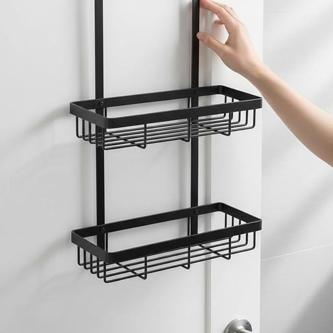 Washroom Wall Shelf Large Capacity Shower Rack Storage Solution for Toilet Room