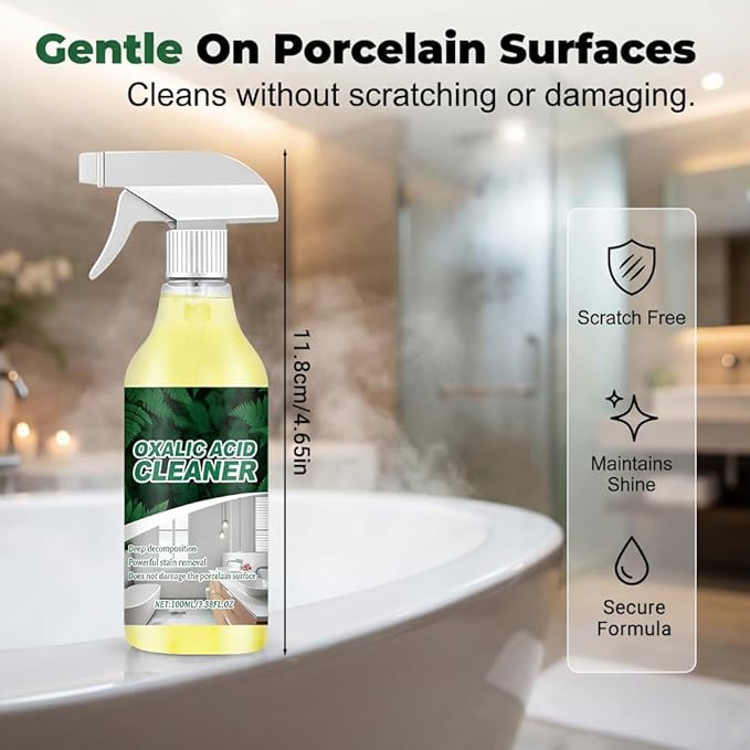 SENOY Powerful Stain Removal Cleaner Spray, 100ml/3.38 fl.oz Multipurpose Stain Removal Spray, Powerful Cleaning Foam Cleaner for Bathroom, Kitchen, Bathtub, Toilet, Porcelain, Tiles (3pcs)