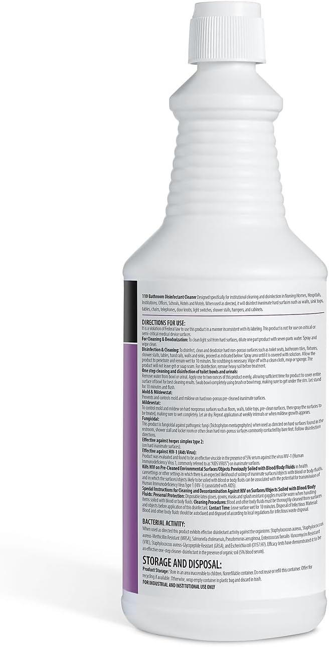 Coastwide Professional Restroom Cleaner Non-Acid Disinfectant Bathroom Cleaner, 32 Oz.
