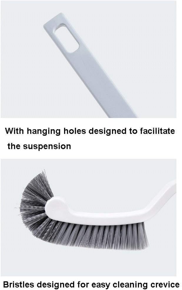 Toilet Gap Cleaning Set with Holder, Plastic Bathroom Bowl Cleaner and Base, Great Grip Strong Bristles - Perfect for A Completely Clean Bathroom Toilet Brush and Holder