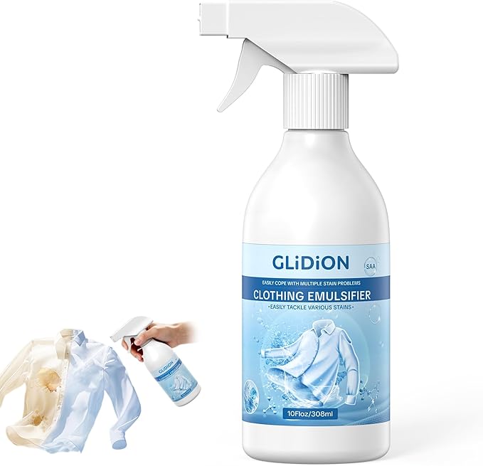 Clothing Emulsifier, Non-Ionic Laundry Pre-Treatment, Stain Remover for Oil, Sweat, Cosmetic & Food Stains, Active Enzyme Fabric Cleaner, 10 FL OZ (308ml)
