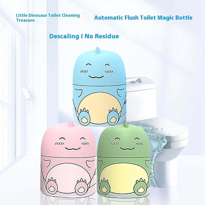 krazy klean toilet cleaner, Cute Dinosaur Shaped Toilets Bowl Cleaner Bottle, Multi-purpose Deodorizing Toilet Bowls Cleaner Stick,Long-Lasting Tank Cleaning System, Fresh Scent, Easy Use(1, Blue)