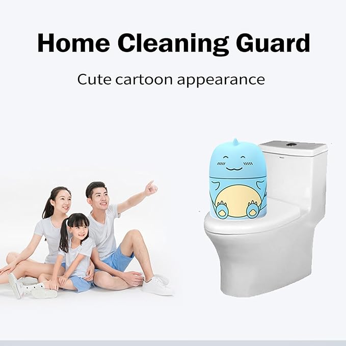 Dinosaur-Shaped Toilet Bowl Cleaner Bottle,Automatic Bathroom 𝙏𝙤𝙞𝙡𝙚𝙩 Tank Cleaner with Ocean Scent,Long Lasting 𝙏𝙤𝙞𝙡𝙚𝙩 Cleaner,Powerful Cleaning (Blue)