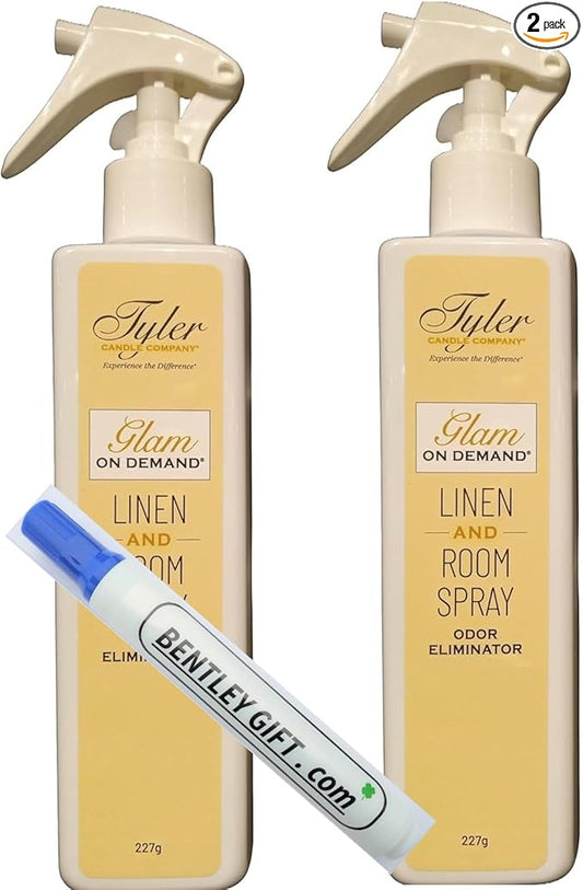 Tyler Candle Company - Spray On Demand - Diva fragrance - 227g / 8oz Pack of 2 w/Bentley stain remover Pen !