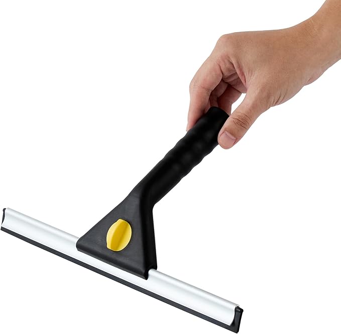 Restaurantware-Clean Tek Professional 11.81 Inch Window Squeegee, 1 Window Cleaning Squeegee with Rubber Blade - All-Purpose, for Mirror Or Glass Door, Black Plastic Wiper with Aluminum Frame