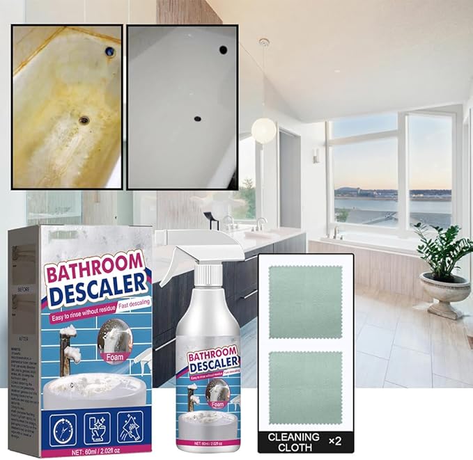 Foam Cleaner Bathroom, Bathroom Descaler Stubborn Stains Cleaner, Bathroom Descaler Foam Cleaner Spray (1 Pcs)