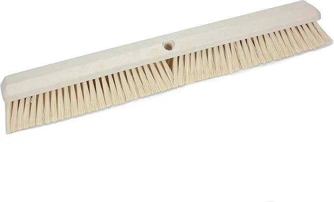 SPARTA 41891EC25 Omni Sweep Plastic Push Broom Head, Heavy Duty, Industrial Broom With Color Code System For Outdoor, Indoor, Garage, Concrete, Patio, Kitchen, Bathroom, 24 Inches, Tan