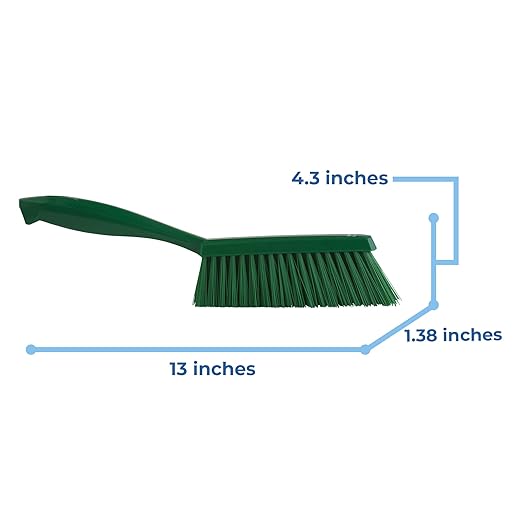 Vikan 45892 Brush,Hand,Medium,14",PP/PBT,Green