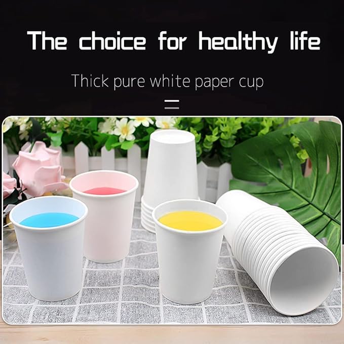 300 Pack 3 oz White Paper Cups, Bathroom Cups Disposable, Moushwash Cups for Snack, Water, Juice,Candy Ideal for Party Bathroom and Office