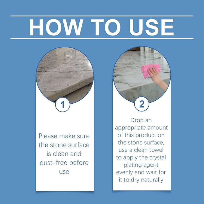 Long-lasting Gloss & Protection Tile Cleaner & Polish — 3in1 Stone Crystallization Coating Agent，Tile Cleaner and Polish for Bathroom, Kitchen, Ceramic Tiles, Protective & Polishing (2PCS)