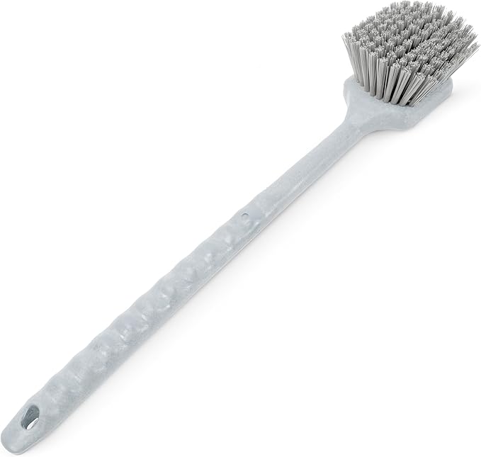 SPARTA 40501EC23 Plastic Large Scrub Brush, Kitchen Brush, Utility Brush With Long Handle For Cleaning, 20 Inches, Gray, (Pack of 6)