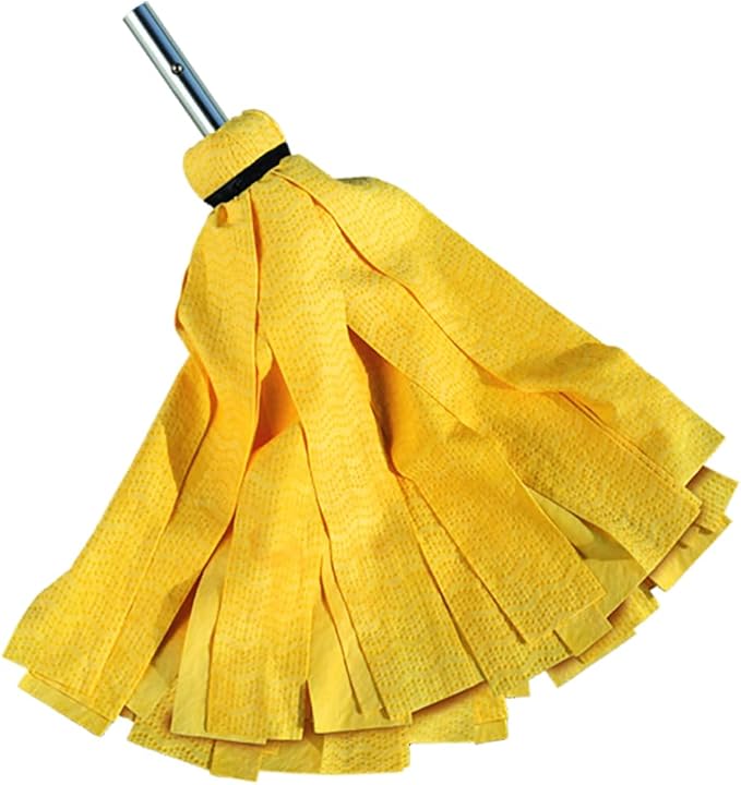 Shurhold Wave Mop - 3-in-1 Boat Mop with Wash, Scrub, and Squeegee Head; Absorbent, Mildew-Resistant, Non-Scratch & Easy to Replace - Yellow
