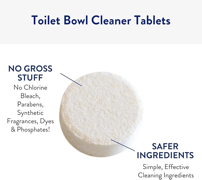 THE CLEAN PEOPLE Toilet Bowl Cleaner | Eco Friendly Toilet Bowl Cleaner Tablets for Removing Hard Water Stains, Rust, and Limescale Buildup (12 Count)