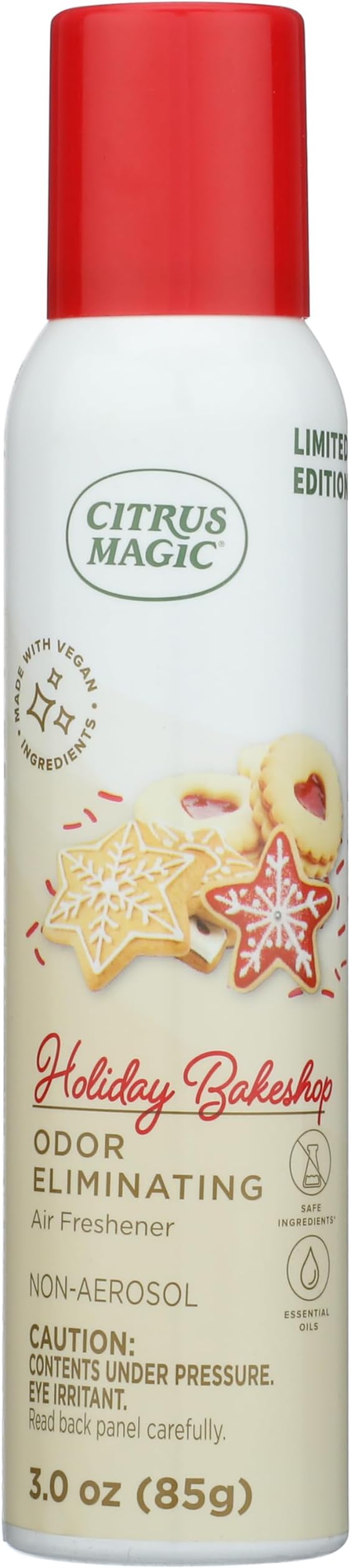Citrus Magic Holiday Odor Eliminating Air Freshener Spray, Holiday Bakeshop, 3-Ounce, Pack of 3