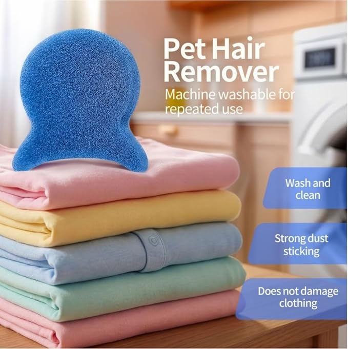 6 Pack, Pet Hair Remover for Laundry, Reusable Dog & Cat Lint Catcher, Effectively Removes Pet Hair from Bedding and Clothing, Suitable for Washing Machines