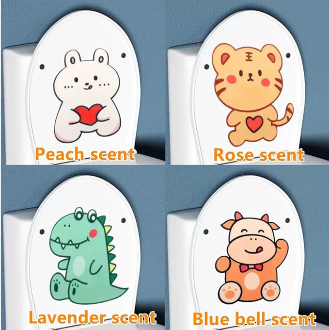 Toilet Fragrance Stickers, Self-adhesive Aromatherapy, Absorb Odor, Emit Fragrance, 4/8/16pcs Available, Cartoon Bathroom Waterproof Toilet Deodorant Stickers (32PCS)