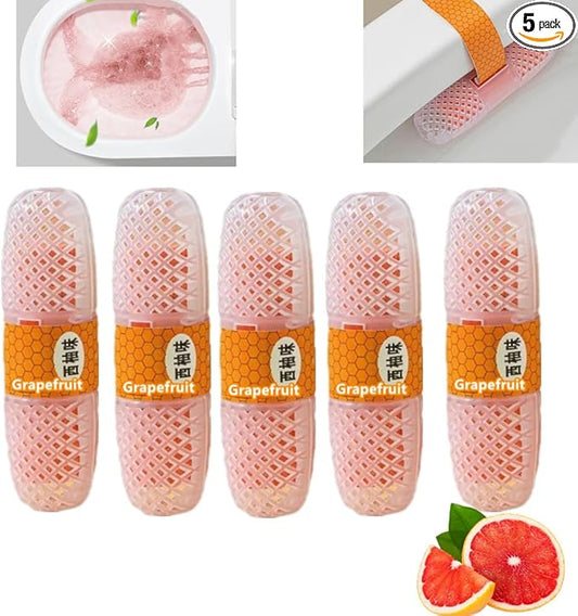5pcs/set Toilet Bowl Scent Stick, Natural Fresh Aroma Toilet Bowl Cleaner, Dense Foam, Toilet Fragrance Stick Placed at Outlet, 5 Pack/set Last for 2 Month, Automatic Toilet Bowl Cleaner
