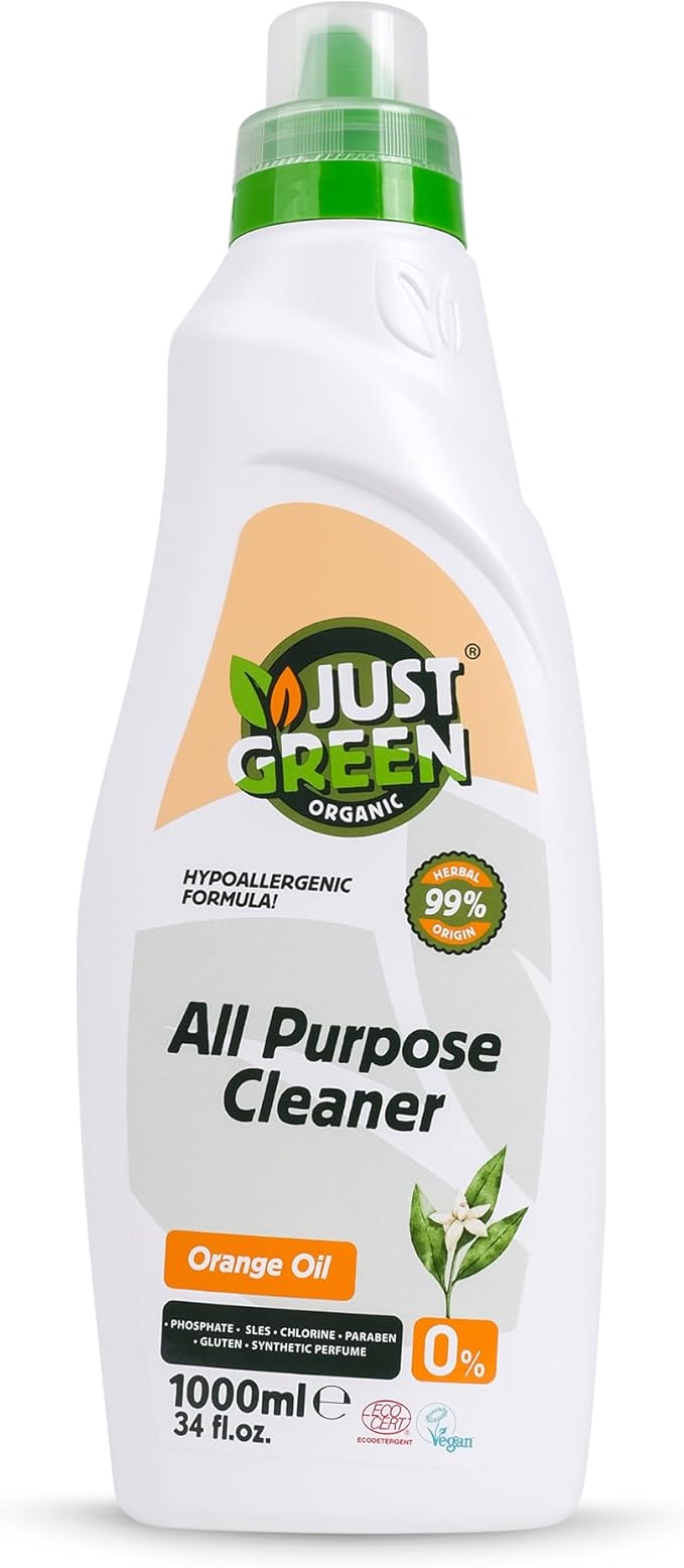 All Purpose Cleaner Spray, Plant-Based Multi-Surface Cleaner, Non-Toxic, Hypoallergenic, EcoCert Certified, Vegan, 33.8 fl oz (1000 ml)