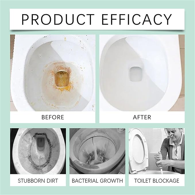 Toilet Scale & Odor Fresh Cleaner, Deep Cleaning Action, Fast-Acting Formula for Stains & Odor (1 Pcs)