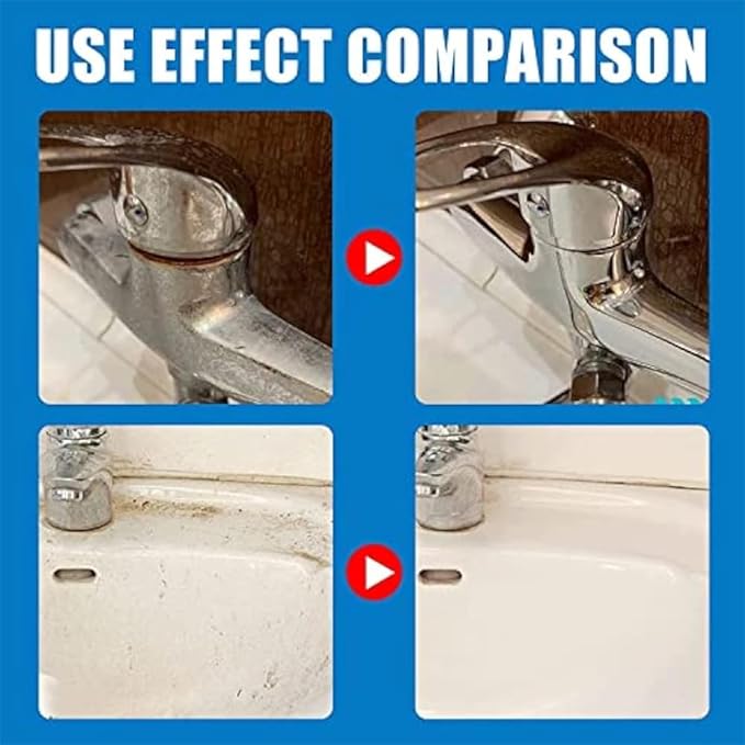 Bathroom Descaler Foam Cleaner Spray, All Purpose Stubborn Stains Cleaner, Bubble Cleaner Foam Spray for Toilet Bath Shower Glass Sink Cleane (1)