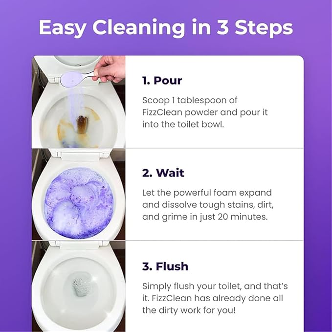 2026 New Toilet Cleaner, Toilet Cleaning Foam, Foam For Sparkling Clean, Touch Free Foaming Cleaning Powder (2)