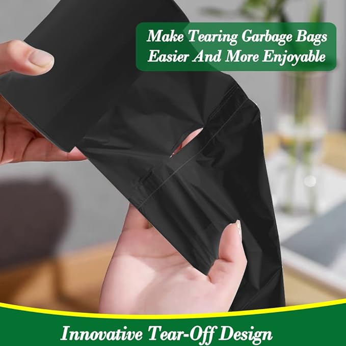2 Gallon 120pcs Small black Trash Bags(Fit 1.8-2 Gal) Plastic black Garbage Bags,Bathroom Trash Can Bin Liners,Waste Basket Liner,Fit 6-8 Liter, 1.8 Gallon,2 Gallon (2-Black120)