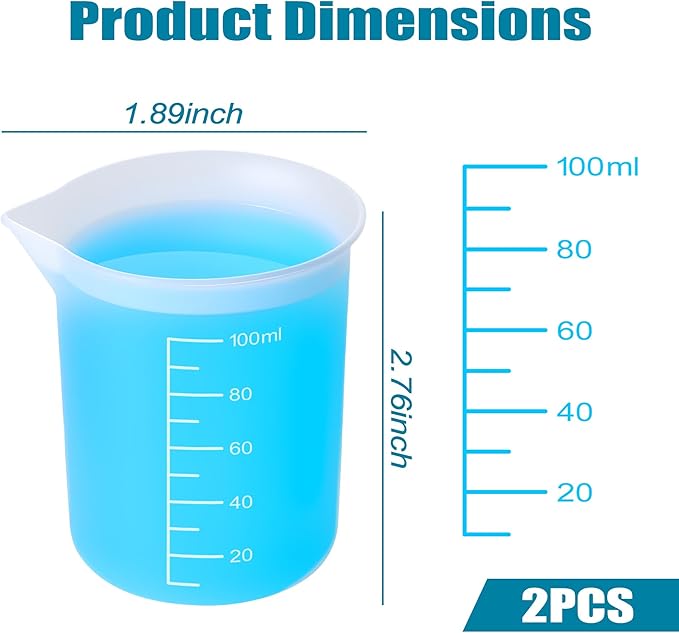 2PCS Silicone Laundry Detergent Cup, Durable Silicone Dispenser Cups, Reusable Laundry Detergent Measuring Cup for Liquid, Flexible Washable Liquid Measuring Cups for Home, Dormitory, Hotel