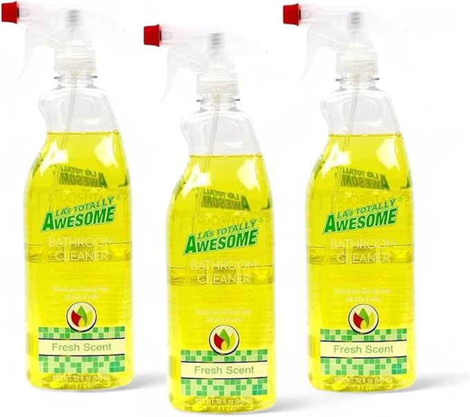 Plant-Based Bathroom Cleaner, 32 Fl Oz, All-Purpose Soap Scum Remover for Sinks, Tubs, Showers (Fresh Scent)