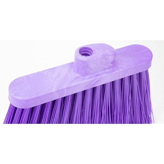 SPARTA Sweeper Broom – 12 Inch Angled Outdoor Broom Head with Durable Polypropylene Bristles, Standard Thread Compatible for Home Garage or Kitchen Cleaning, Purple