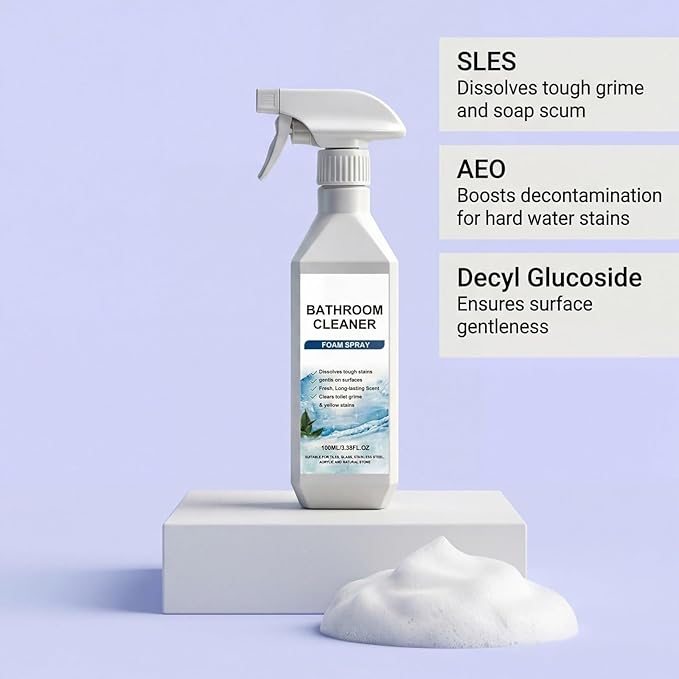 Bathroom Scale Remover Cleaner Spray Spray for Shower Glass Tile Toilet Stainless Steel Limescale Hard Water Stain Cleaner Deep Cleaning Solution