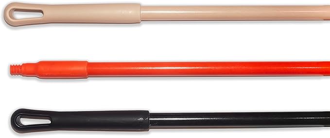 SPARTA Fiberglass Broomstick Replacement Broom Handle with Acme Threaded Tip for Industrial Cleaning Tools, Fiberglass, 60 Inches, Tan, (Pack of 12)