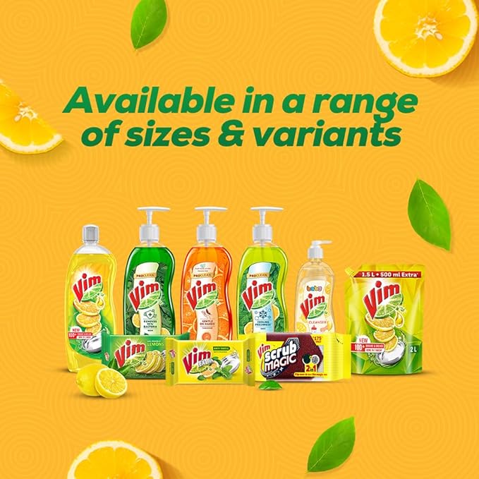Vim Dishwash Gel - 500 ml (Lemon)