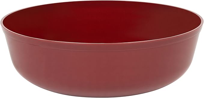 [30 Pack 16 OZ Bowls] Edge Collection Cranberry Red Plastic Party Soup Bowls Premium heavyweight Elegant Disposable Tableware Dishes