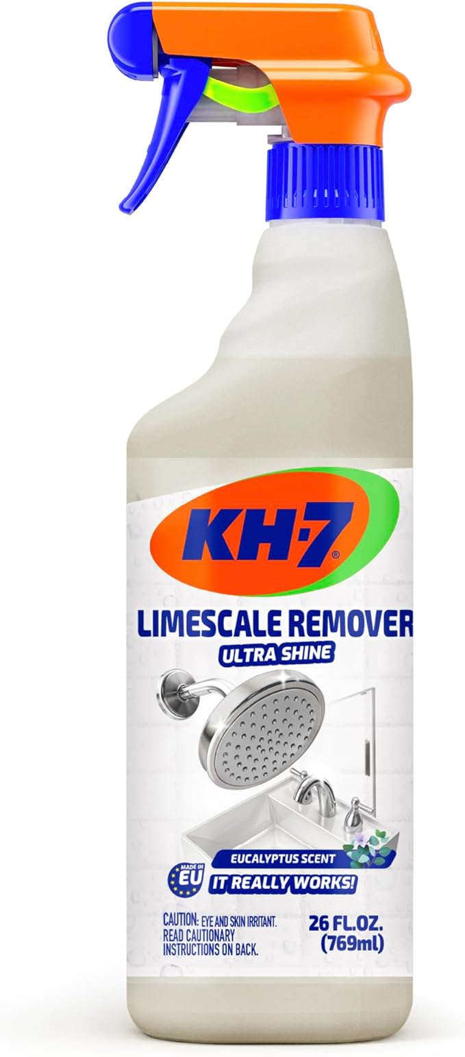 KH-7 Limescale Remover Spray – Removes & Prevents Limescale Build-Up | For Shower, Tiles, Sink & Fixtures | 26 oz