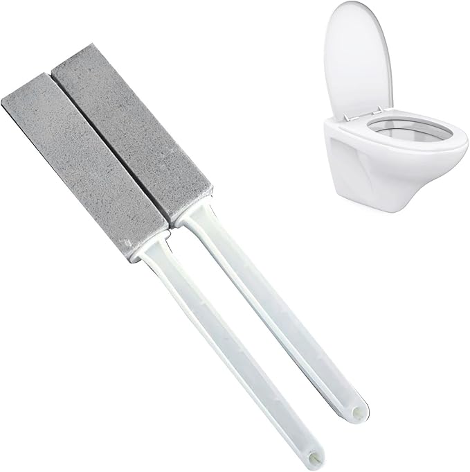 Tnfeeon Natural Stone Toilet Cleaner, Odorless Gray Pumice Brush, Sturdy Grip Tool for Effective Removal in Bathroom and Kitchen