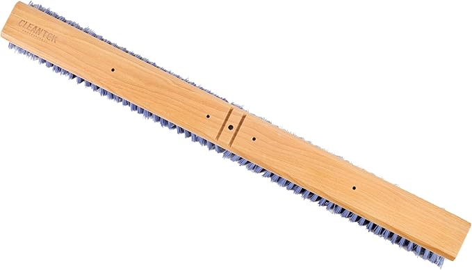 Restaurantware-BROOM HEAD ONLY: Clean Tek Professional 30-Inch Broom Head, 1 Heavy-Duty Push Cleaning Tool - Handle And Brace Sold Separately, Heavy Plastic Bristles, Wooden, Commercial Use