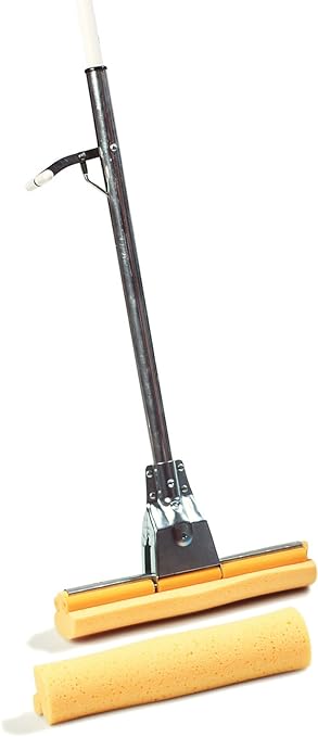 SPARTA Flo-Pac Sponge Mop Roller Mop for Cleaning, 12 X 51 Inches, Silver, (Pack of 6)