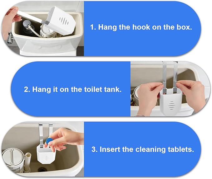 2pcs Toilet Tank Tablet Holder, 3.46x2.76in/8.8x7cm Toilet Tank Tablet Bracket Hanging Bowl Carrier for Bathroom Use